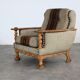 vintage brutalist oak armchair