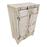 Ancien chevet - cabinet tribal en teck birman