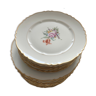 Lot de 20 assiettes anciennes  en porcelaine Haviland