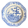 Octagonal deep plate from the Compagnie des Indes in blue porcelain
