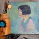Oil painting on canvas "The little Chinese girl"