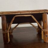 Rattan and canework footrest from the 50s/60s