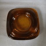 Vintage amber glass ashtray