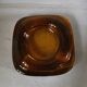 Vintage amber glass ashtray