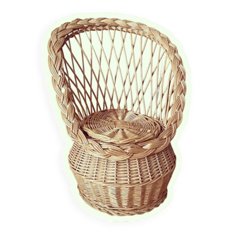 Wicker armchair for children