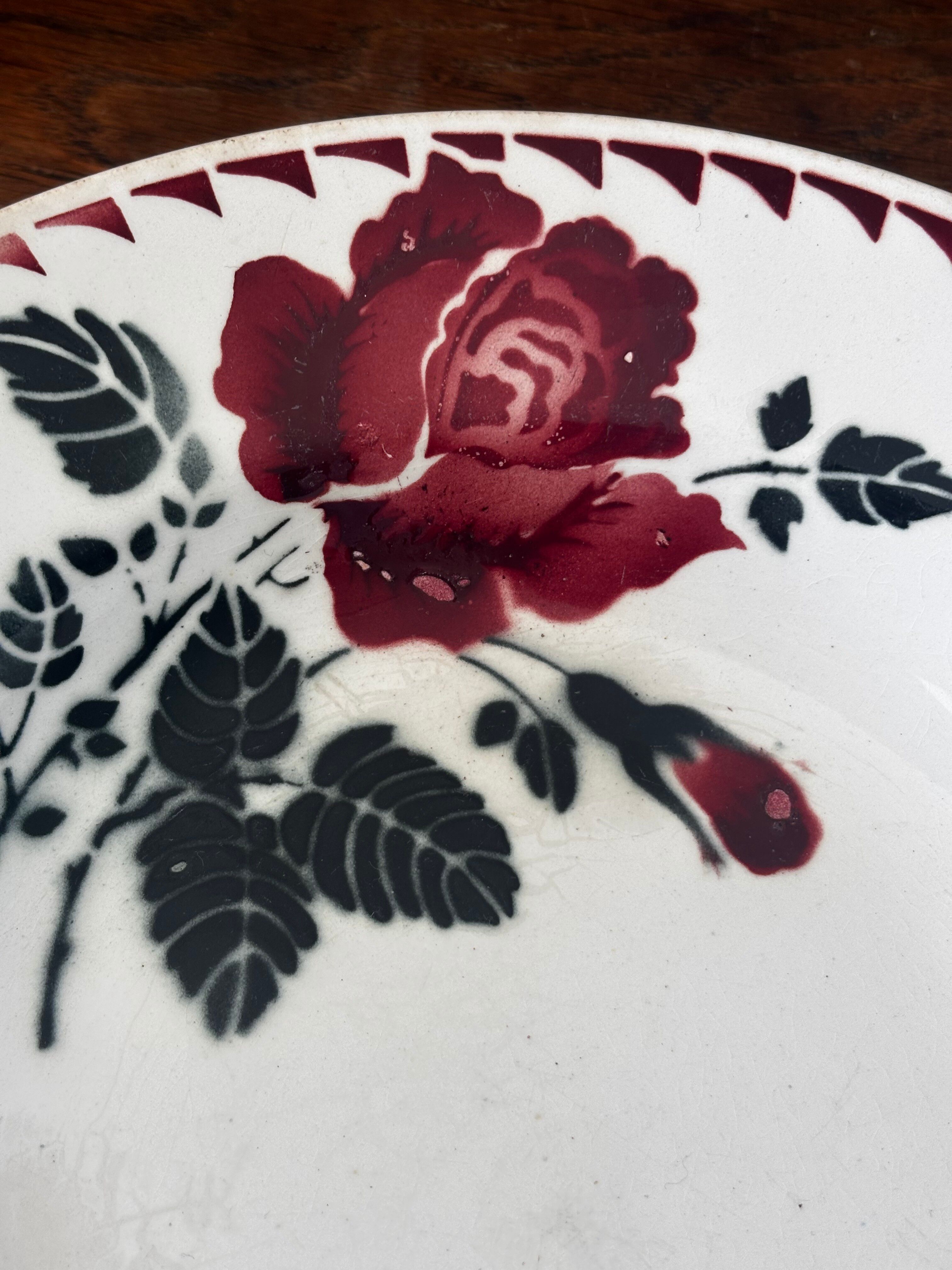 Vintage lot of 5 deep plates l’amandinoise café mars