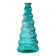 Turquoise Murano Glass Vase by Enrico Coveri, 1980s Italy – Wavy Bubble Silhouette in Transparent Glass