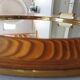 Plateau rond miroir vintage style Art Déco