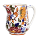 Cruche en céramique de gien motif pivoine, vintage