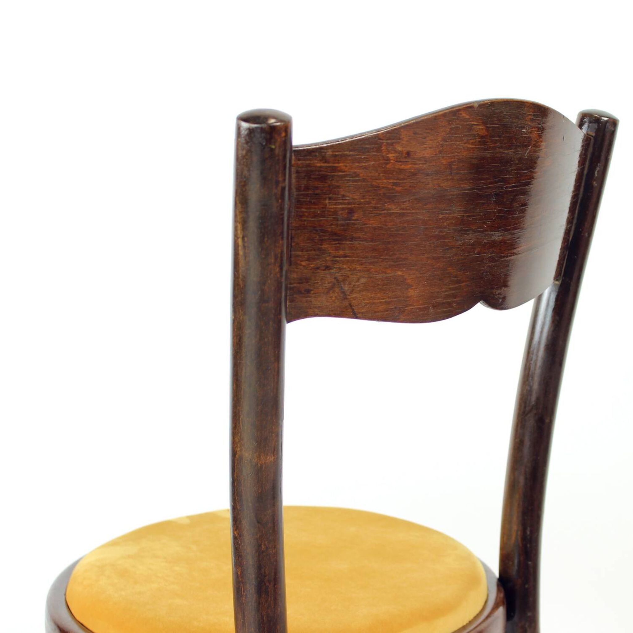Vintage Bentwood Chair, Thonet Design, Czechoslovakia 1940s