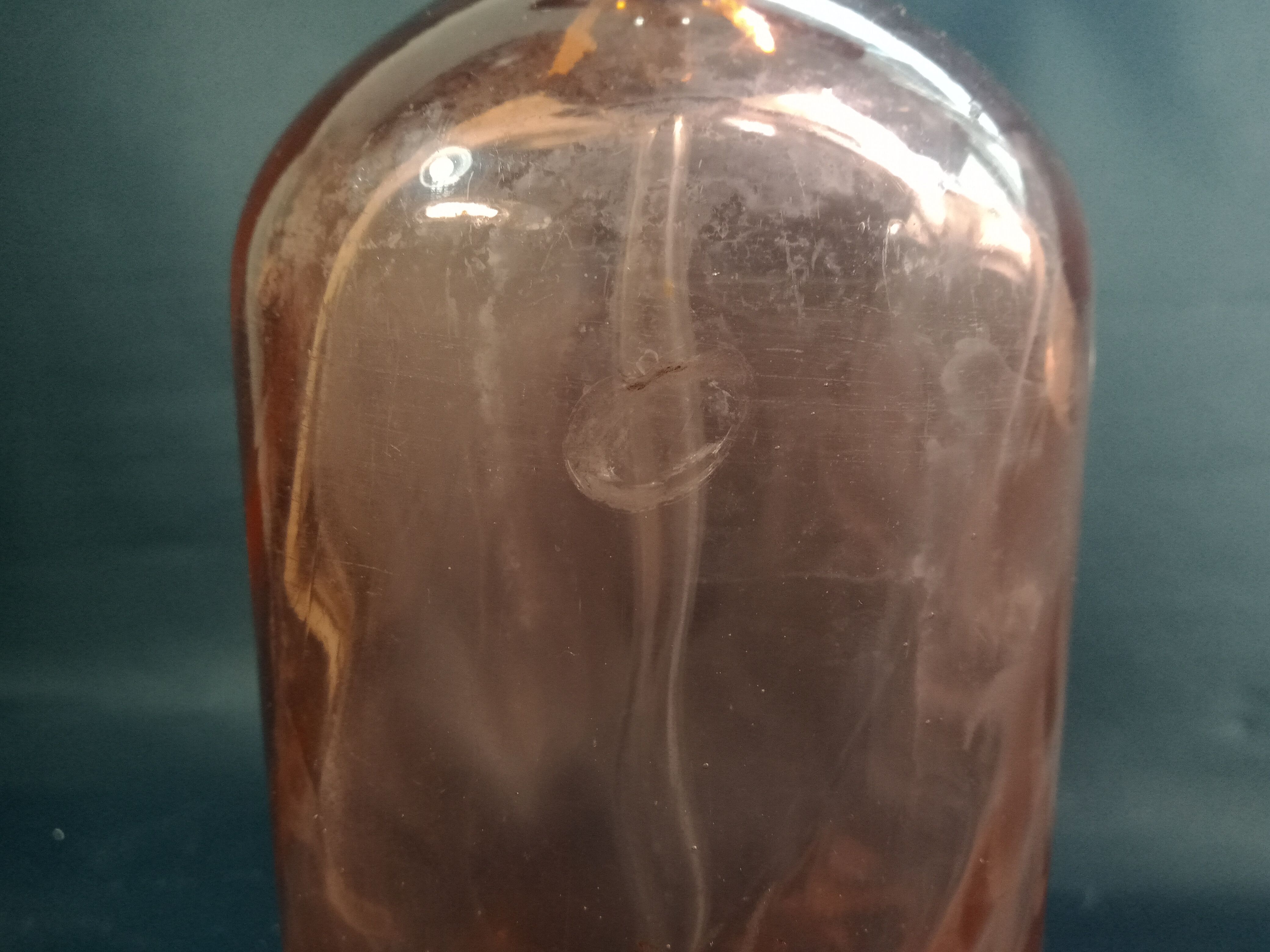 A.Julien Orleans twisted pink glass siphon