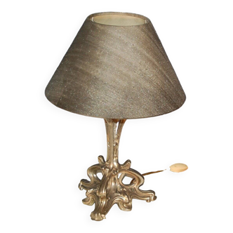 Art Nouveau period lamp with thistles