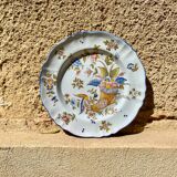 Old Rouen type ceramic plate