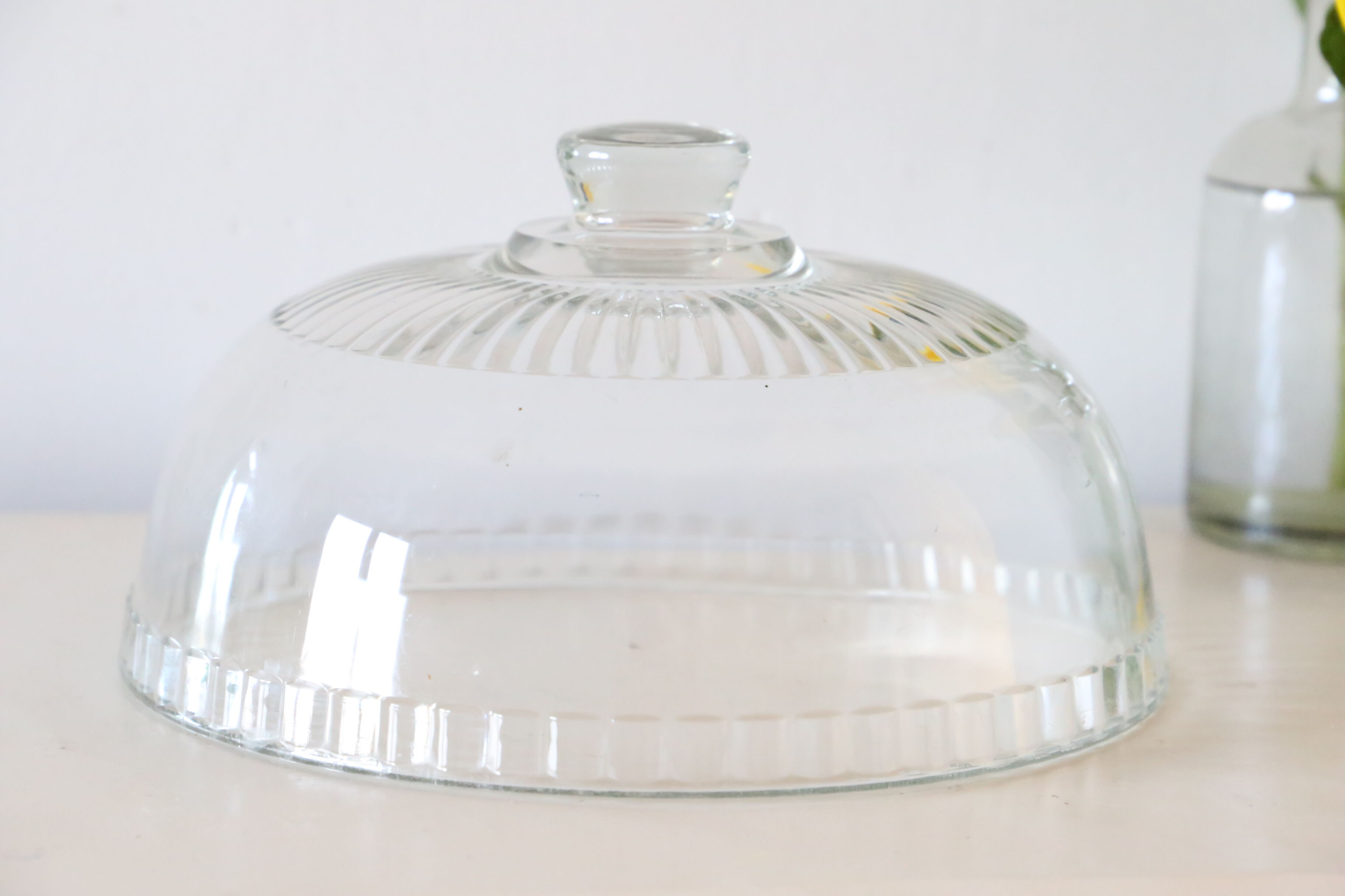 Glass cheese bell, vintage