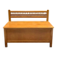 Vintage rattan storage bench from the 60s