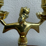 Pair of tripod candlesticks late XIX