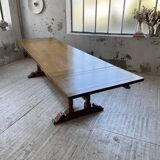 3m oak table from 1950 with its extensions