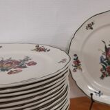 Set of 6 old flat ceramic plates VILLEROY and BOCH "Alt Strassburg"