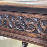 Late 19th century Gothic style oak desk