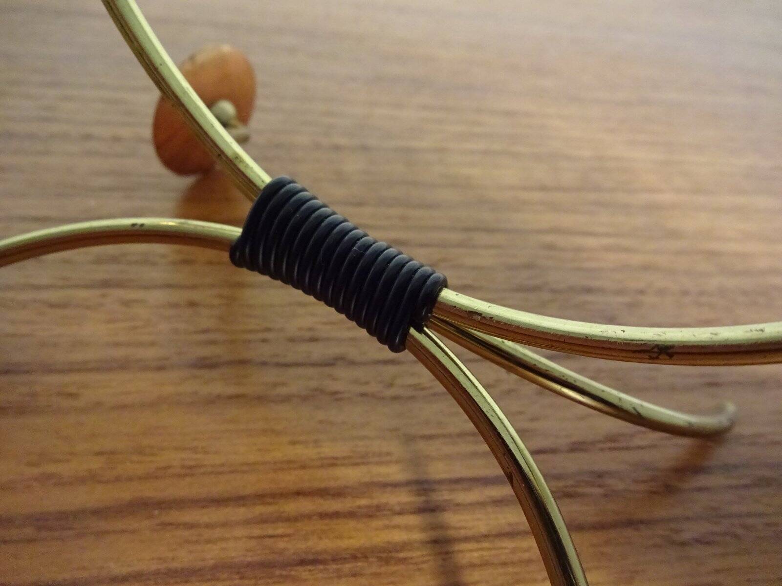 German filigree brass and copper candleholders, 1960s, set of 3