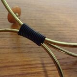 German filigree brass and copper candleholders, 1960s, set of 3