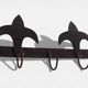 Antique French Provincial Wrought Iron Coat or Hat Rack with Fleur-de-Lis