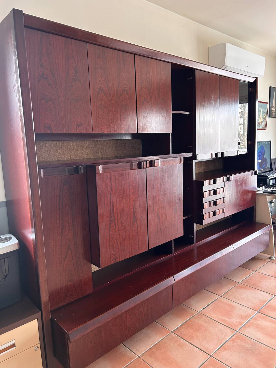 Living room, rosewood buffet