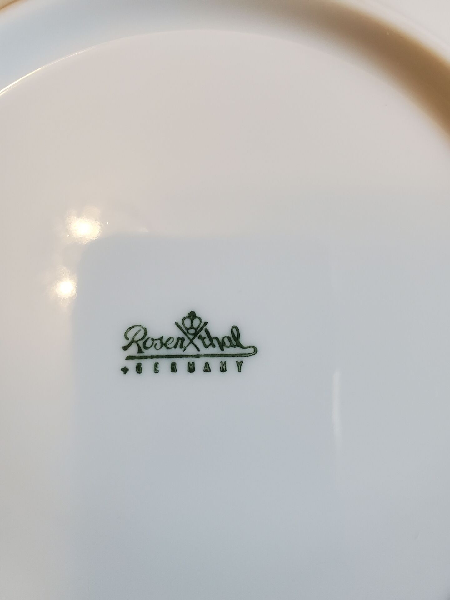 Set of 2 white deep plates Rosenthal Lotus