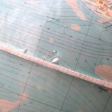 Very large illuminated world map by Illumina Proloisirs from 1964