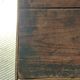 Table / Vintage cherry wood desk with turned legs – Natural patina