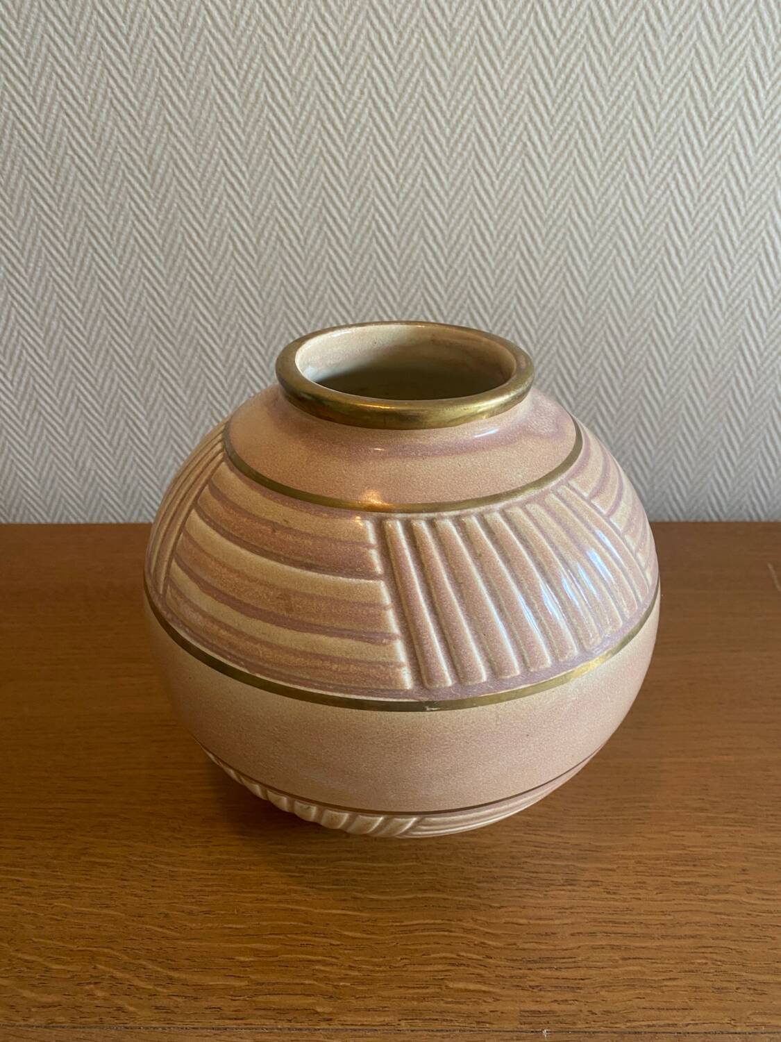 French art deco vase signed odyv 1930