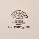 Assiettes à dessert Digoin modèle  La Fontaine