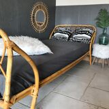 Vintage rattan bed