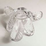 Empty floral pocket crystal of transparent arques signed