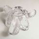 Empty floral pocket crystal of transparent arques signed