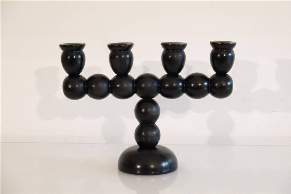 Chandelier finlandais en bois 1970