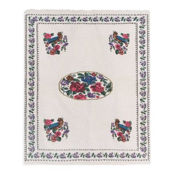 Vintage Turkish rug from Oushak, hand-woven 115x144 cm
