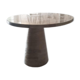 Angelo Mangiarotti  coffee table in Italian Travertino. Part of the Eros series, Italy in the 1970s