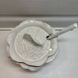 White cabbage slip tureen