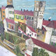 Huile sur bois « ville » Bernier