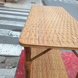 Rattan console table