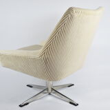 Original Restored Armchair "Shell" German Democratic Republic, 60s, Cord beige