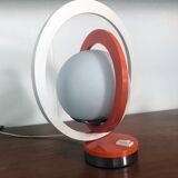 Pair of Vintage Table Lamps • Saturn • Steel and Glass • Space Age • 1960