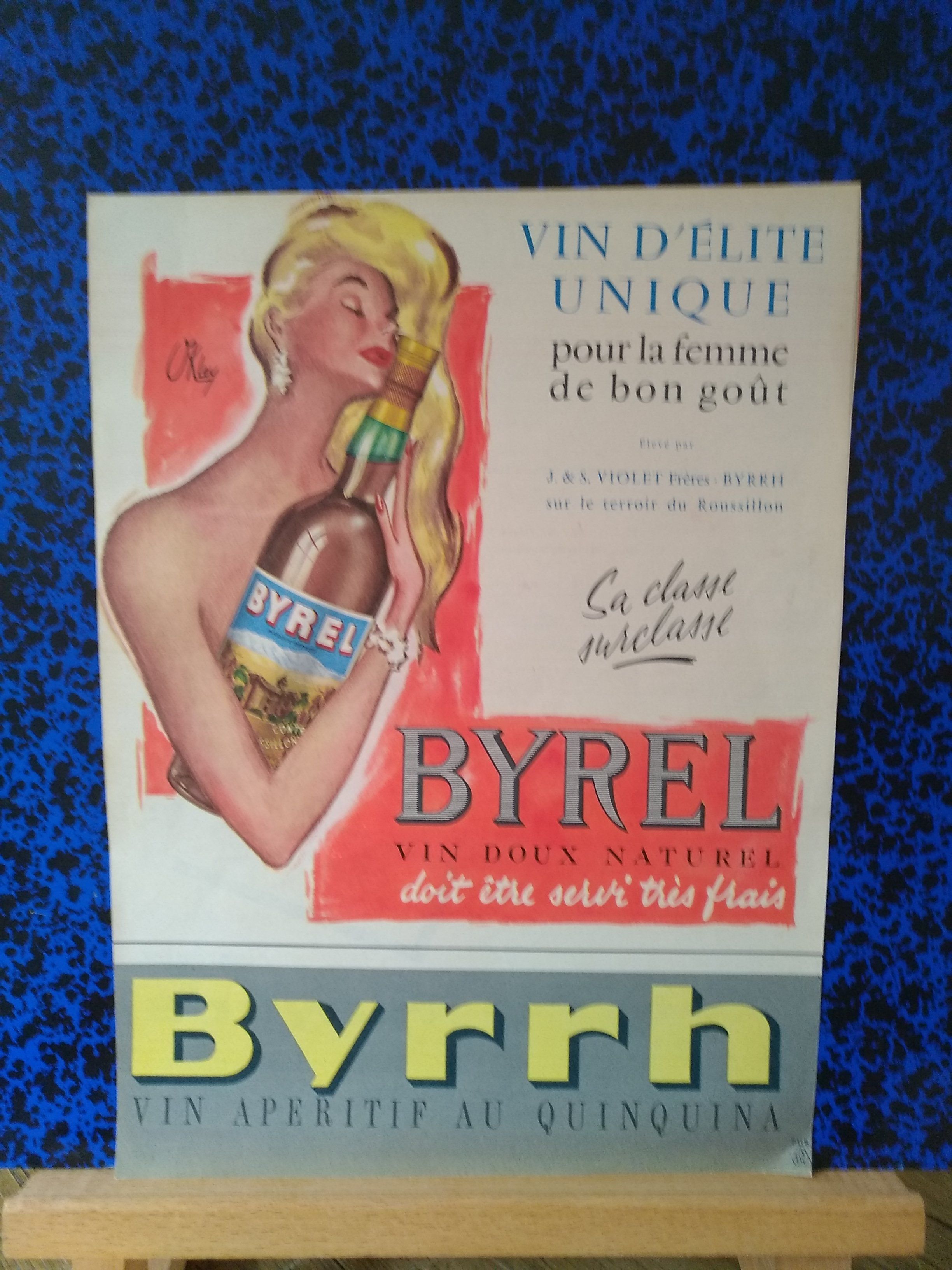Une publicité papier vin apéritif Byrel Byrrh issue revue d'époque ...