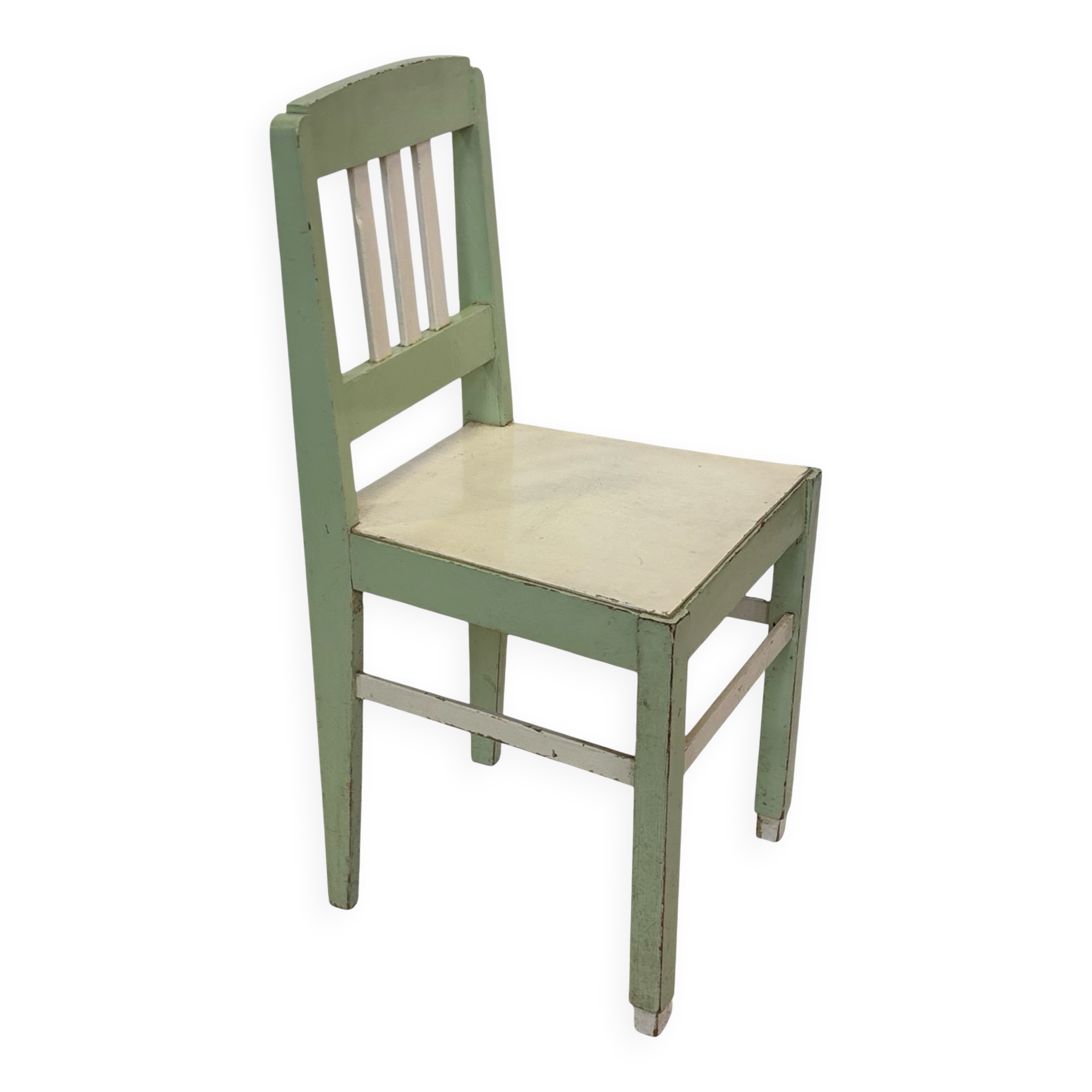 Chaise Art Déco vintage, style de design minimaliste, bois "de stijl"