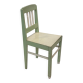Vintage Art Deco chair, minimalist design style, wood "de stijl"