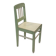 Chaise Art Déco vintage, style de design minimaliste, bois "de stijl"