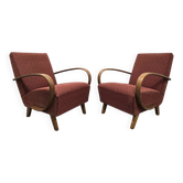 Fauteuils vintage de Jindrich Halabala, années 1940, ensemble de 2