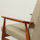 Scandinavian armchair and footrest granola beige concluded by H.Lis 300-190