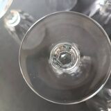 6 crystal stem glasses Cerdagne service Saint Louis vintage